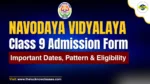 JNV Admission Form Class 9