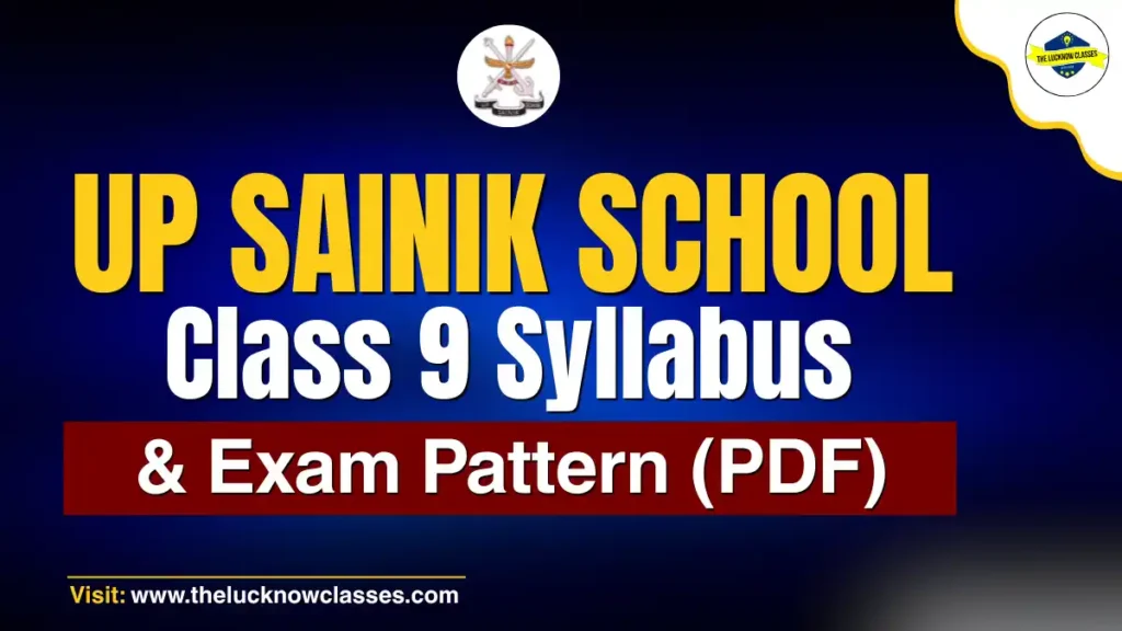 UP Sainik School Class 9 Syllabus PDF Download