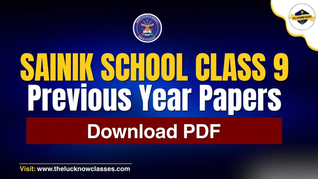 Sainik School Class 9 Previous Year Question Paper (2021 to 2026)